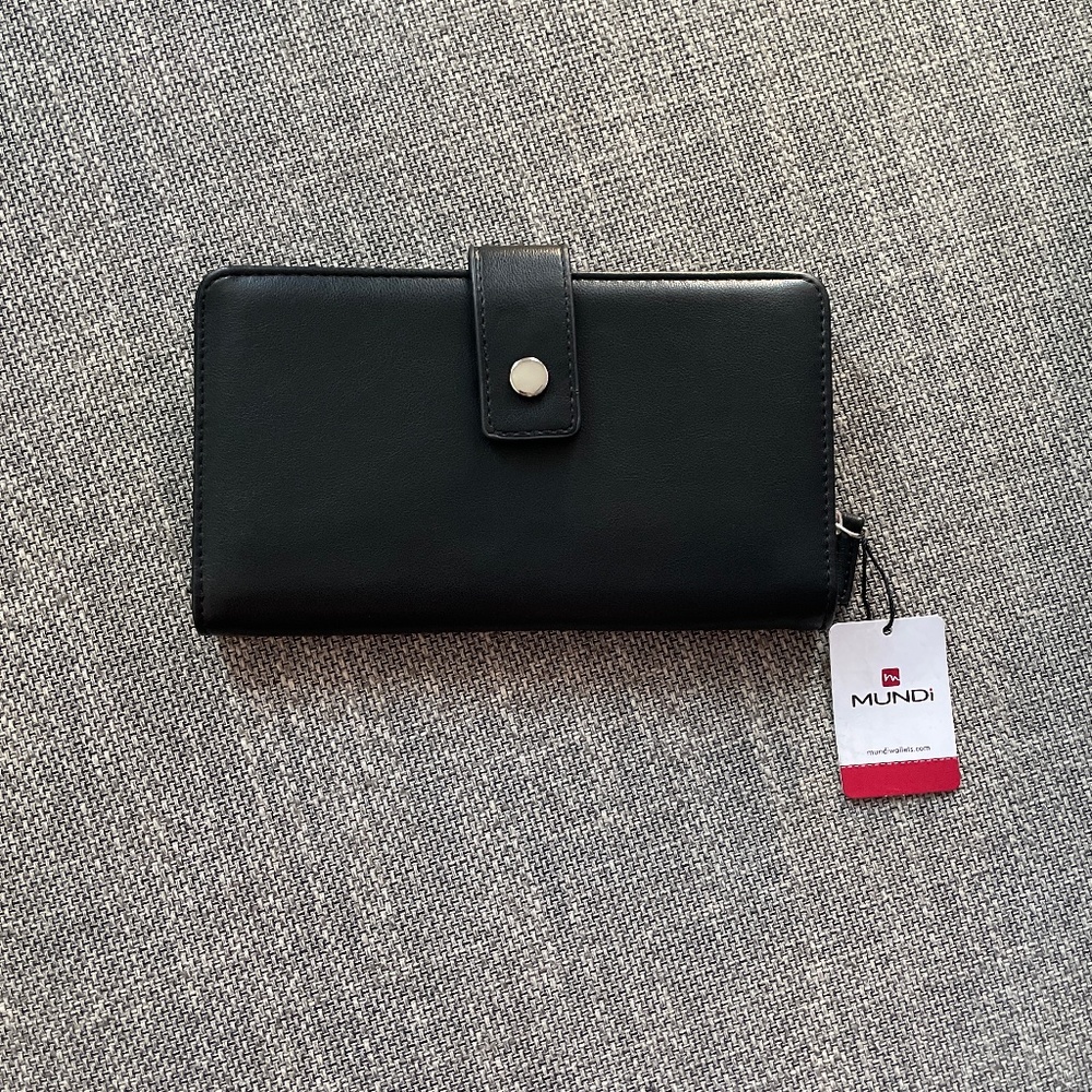 Black leather wallet